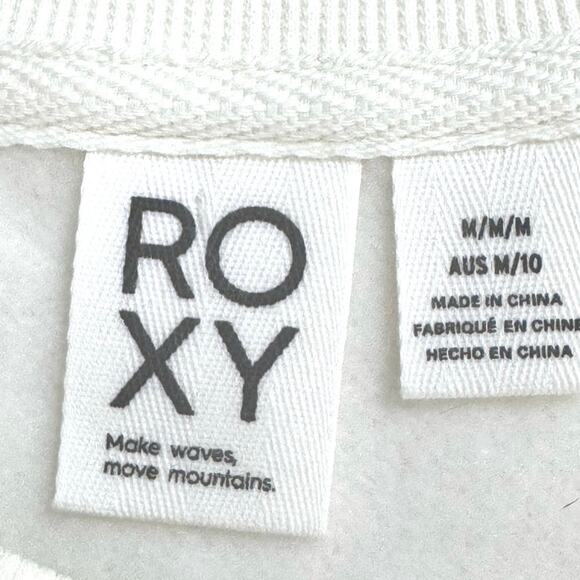 Roxy X Ron X Jon Lineup Oversized Cropped Crew Neck Raw Hem Sweatshirt Medium - Picture 9 of 10